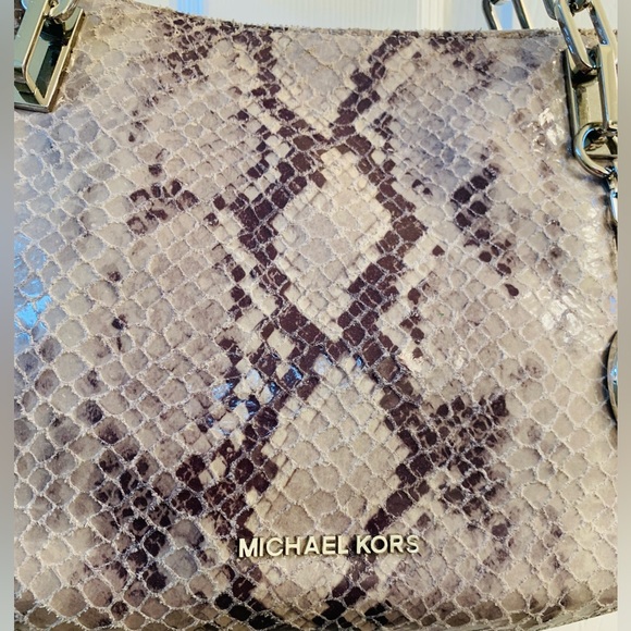 Michael Kors leather snakeskin print handbag - Picture 6 of 11